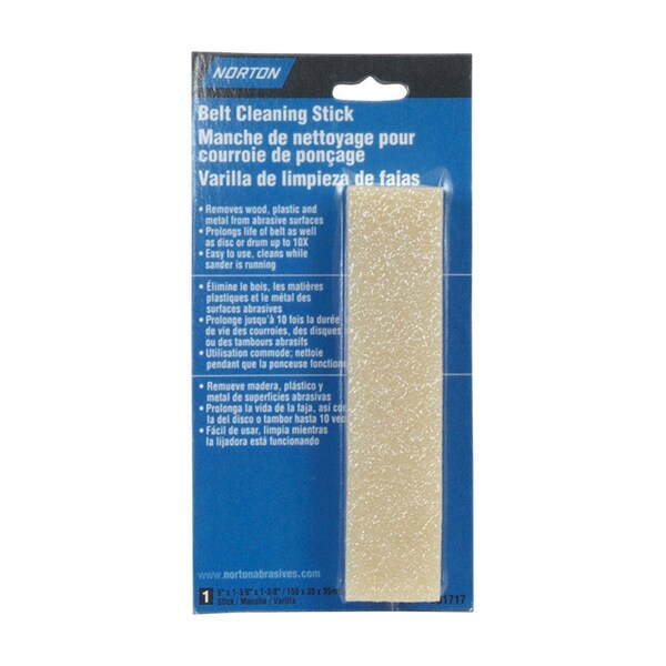 Norton Abrasives Norton 6 in. L X 1.3 in. W Natural Rubber Sanding Belt Cleaning Stick 1 pc 07660701717 - main